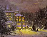 Thomas Kinkade CHRISTMAS AT THE AHWAHNEE painting